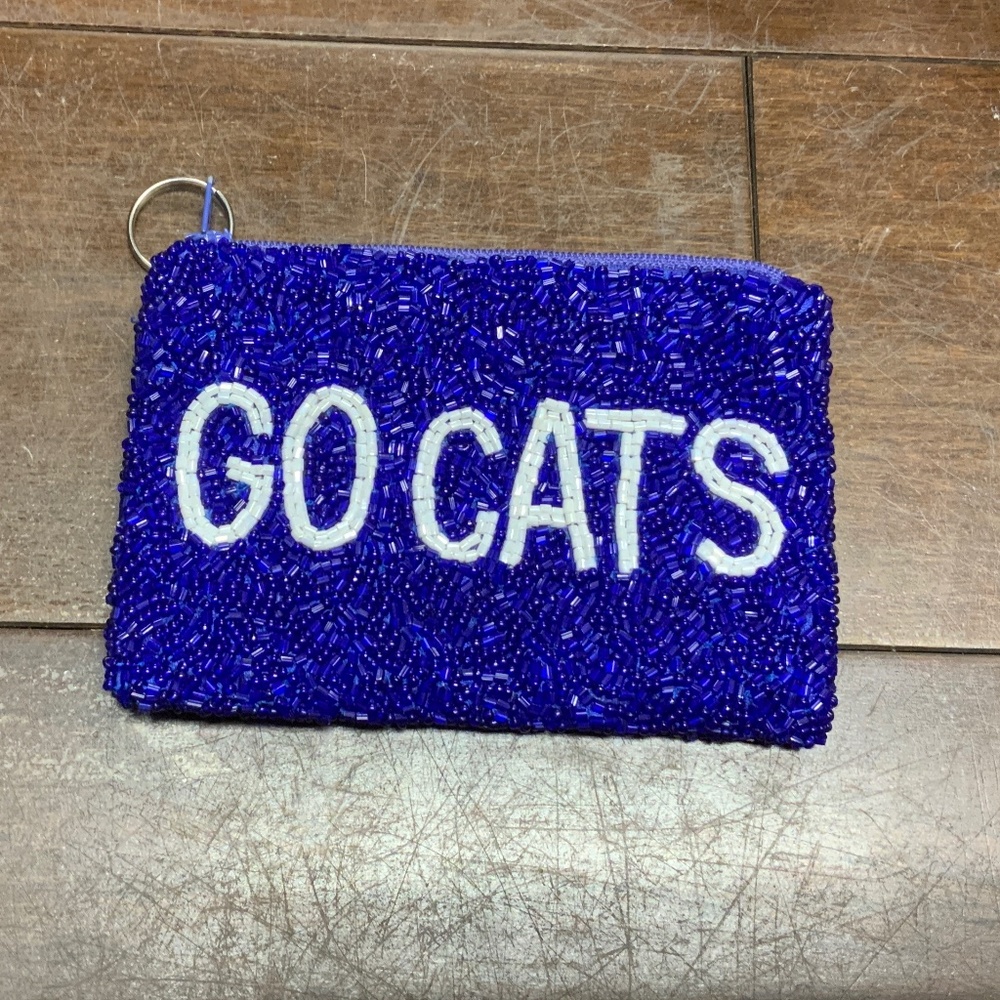 Beaded Small Coin Purse UK Go Cats